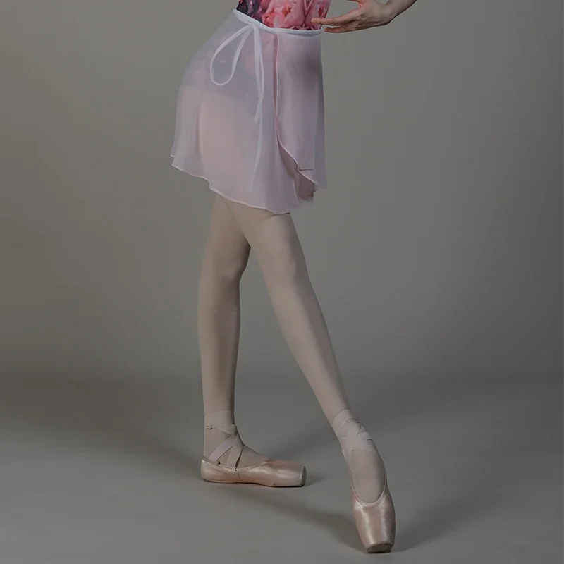 

Ballet Short Skirt Lace Up Long Chiffon Women's Dance Skirt Gymnastics Practice Skirt Adult Ballet Lyric