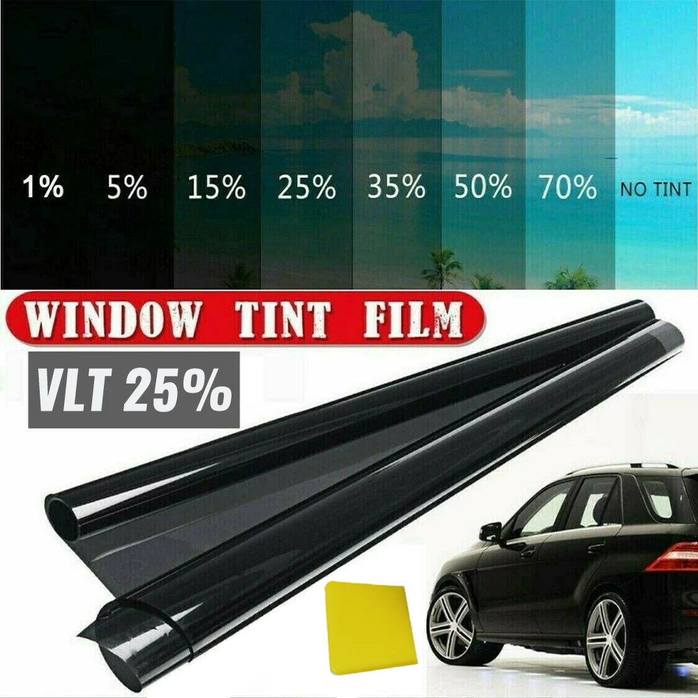 1 rotolo 50cm X 300cm 25 percento VLT pellicola oscurante per vetri adesivo  in vetro pellicola parasole per pellicole protettive UV per auto pellicole  adesive