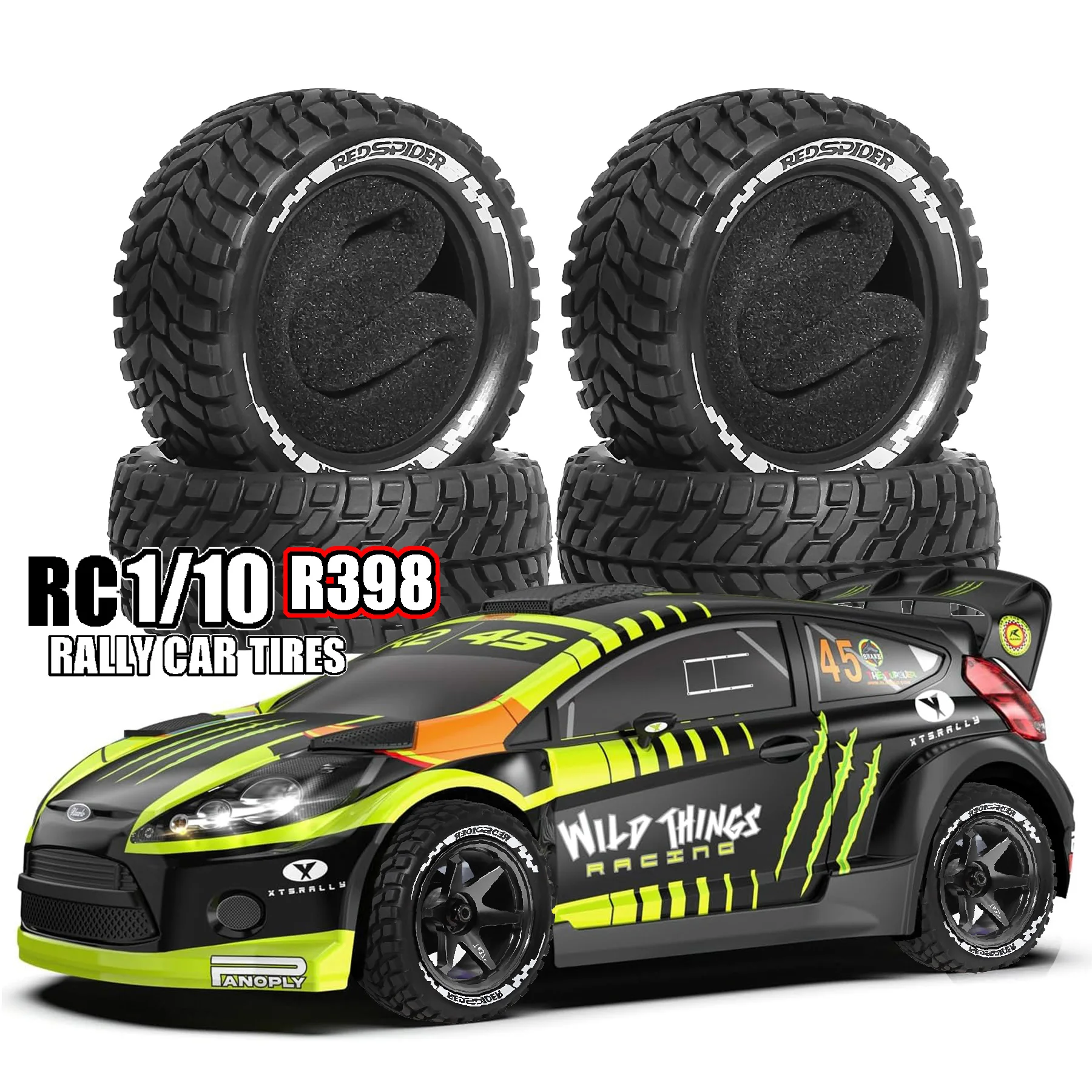 High-Grip 1/10 RC Drift Tires - Set of 4, Ideal