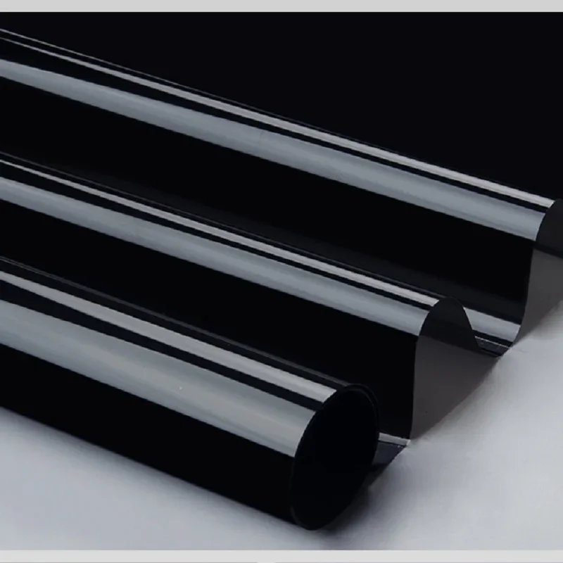 Black Light Blocking Window Film Privacy UV Protection Darken Window Stickers Vinyl for Home Stained Glass Self Adhesive Tint