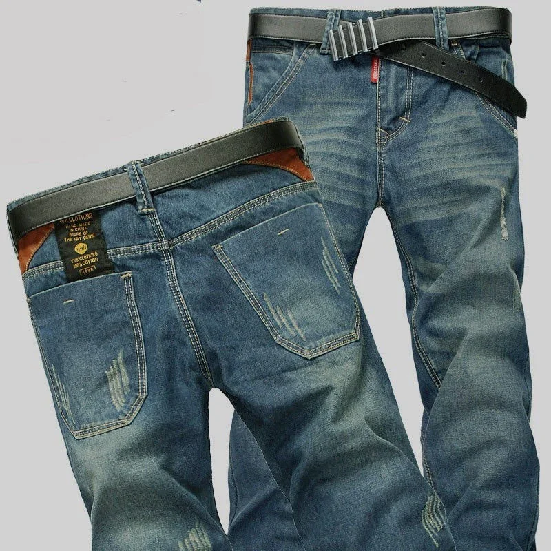 Men's Business Jeans Classic Spring Autumn Male Skinny Straight Stretch Brand Denim Pants Summer Overalls Slim Fit Trousers for men jeans,mens jeans,jeans trousers,denim trousers,business jeans