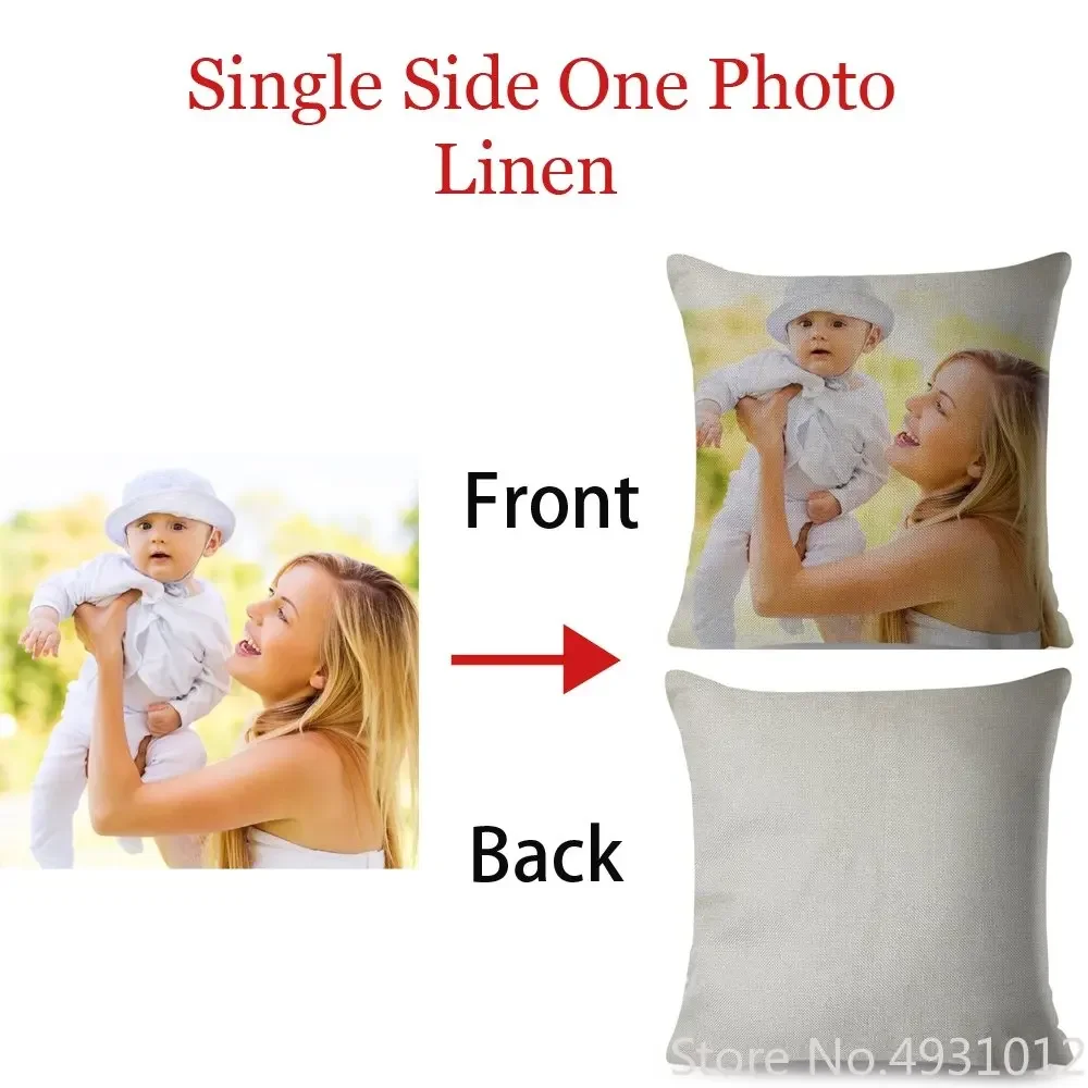 3D Print Pet Personal Life Photos Link Gift Cushion Cover Pillow Case Linen 45x45cm Sofa Home Decoration