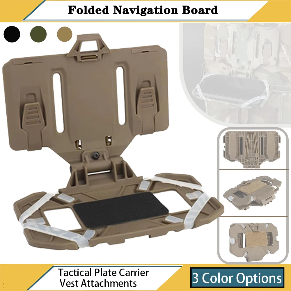 NEW Tactical MOLLE Folded Navigation Board Mobile Phones Navigator Holder Vest Chest Bag Admin Panel Hunting Vest Accessories