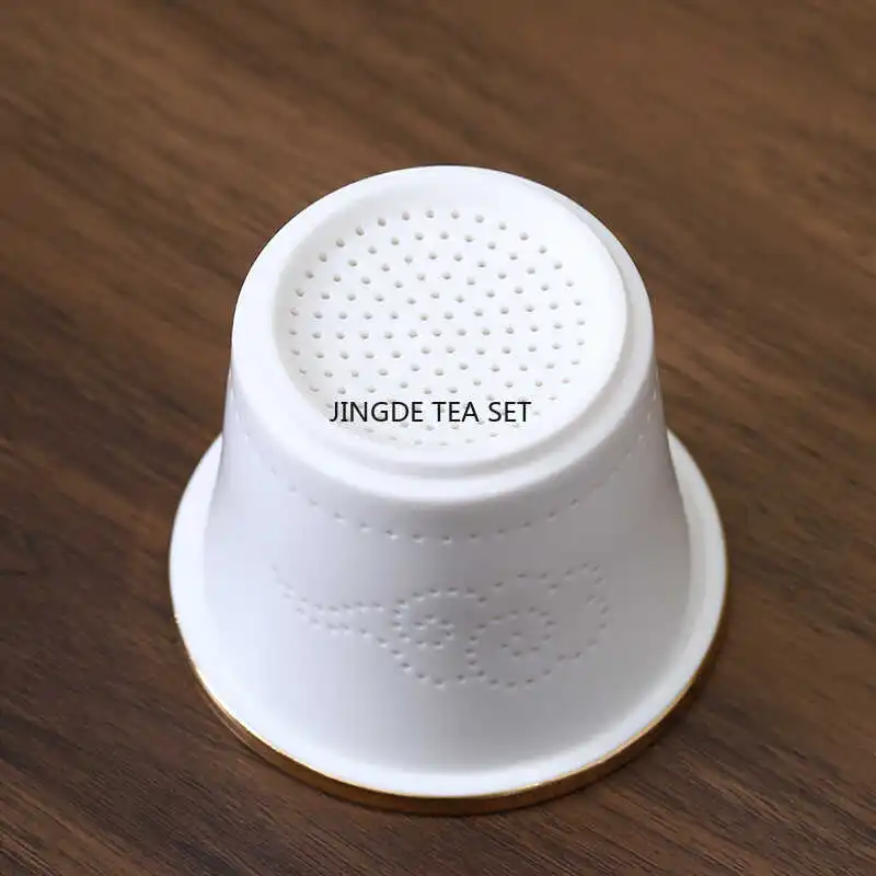 400ml Ceramic Household Filter Separation Cup with Lid Office Chinese Exquisite Tea Cup