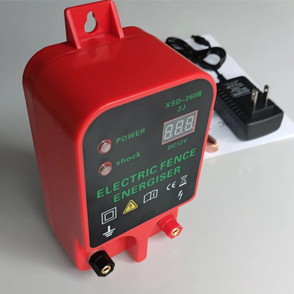 

10KM Electric Fence Solar Charger Controller Animal Horse Cattle Poultry Farm Shepherd Livestock Tool US Plug