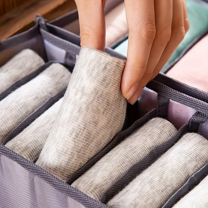 11 Grids Underwear Organizer, Fabric Socks Bra Divider Closet Storage Box for Household Underwear, Socks, Clothes, Stockings 3