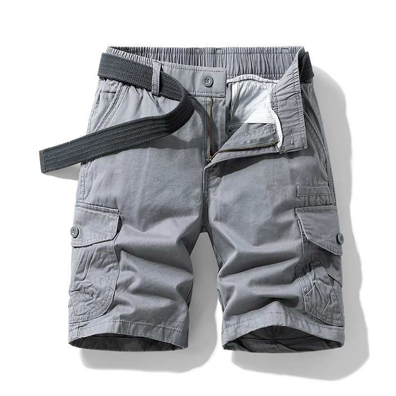 Summer New Mountaineering Fifth Pants Men's Shorts Loose Straight Leisure Sports Outdoor Multi-Pocket Work Pants Pirate Shorts