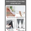 Convenient No Drilling 100% Blackout Short Curtains for Living Room Bedroom Bay Windows Blinds Easy Install Door Kitchen Decor 6
