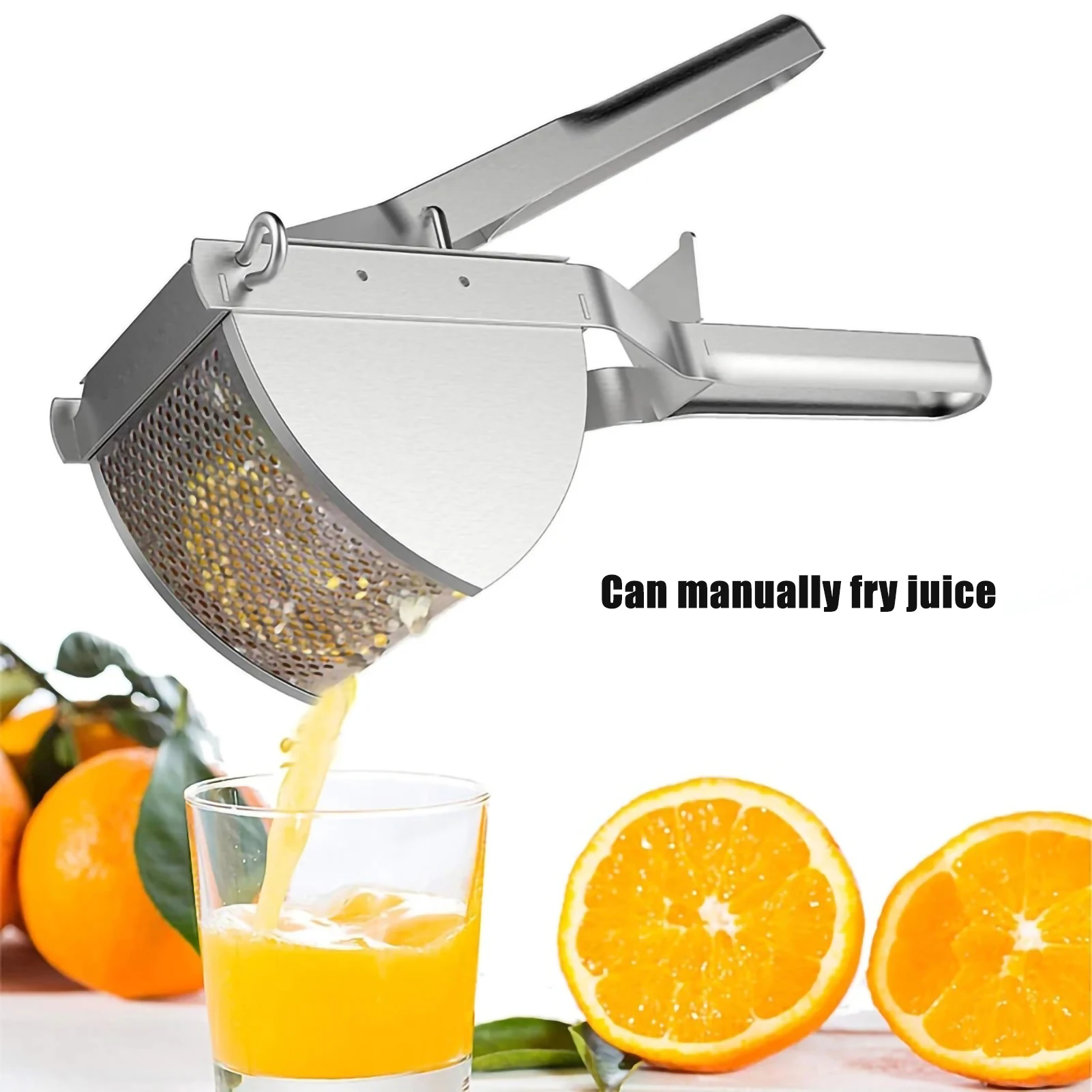

Stainless Steel Potato Masher Mashed Large Capacity Potato Pumpkin Press Easy Cleaning Fruit Vegetable Manual Juicer for Cooking