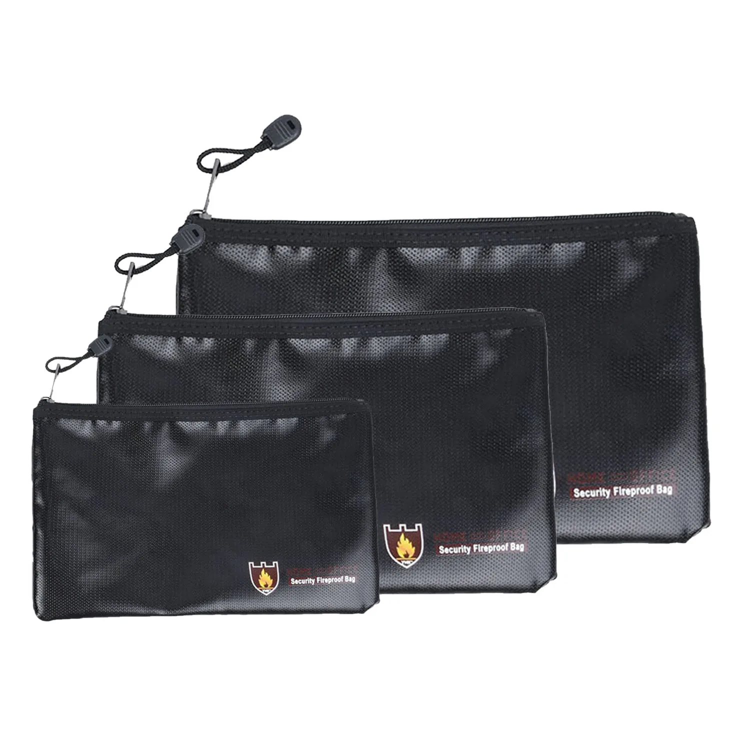 

Document Bag Fire Resistant Protection Storage Bag With Zipper Closure Silica Glass Fabric Fireproof Pouch Money Files Safety