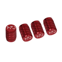 4pcs Premium CNC Aluminum Tire Valve Caps (Red)