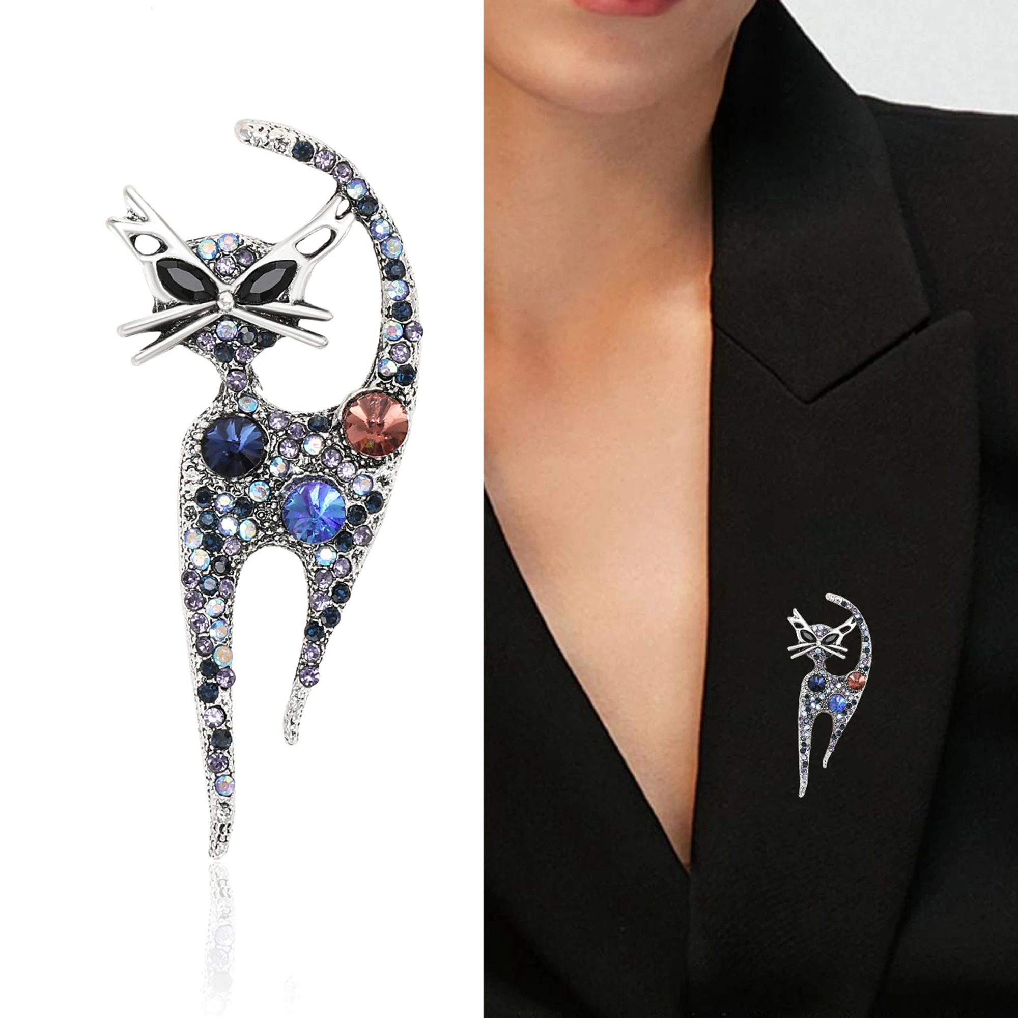 EMEGCY Panda Brooch Pin - Enamel Animal Lapel Pin With Rhinestones Women's Jewelry Gift