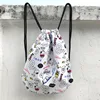 Snoopy boy girl drawstring drawstring pocket backpack sports household travel cartoon storage bag 5