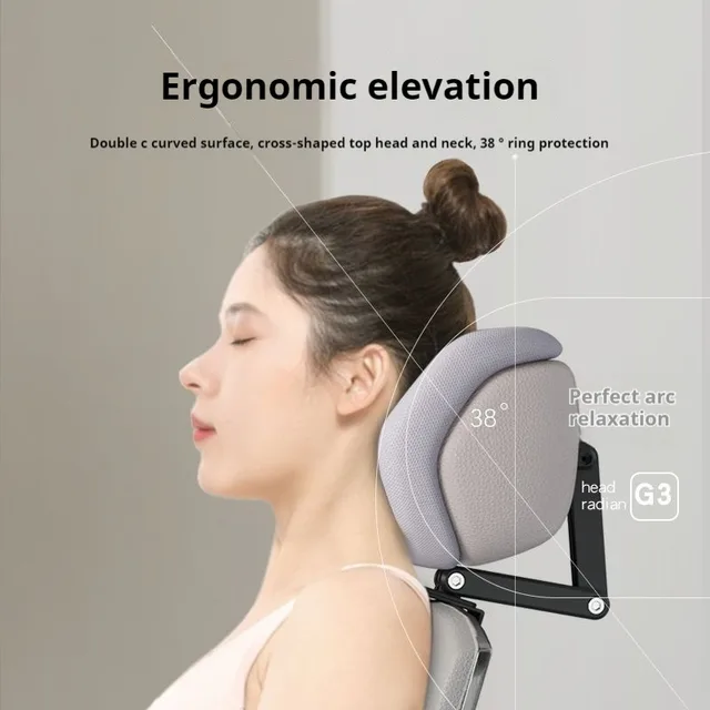 Appui-tête de chaise ergonomique universel, oreiller de tête de chaise de bureau, coussin de soutien réglable, pour le travail, la maison et l'école 6