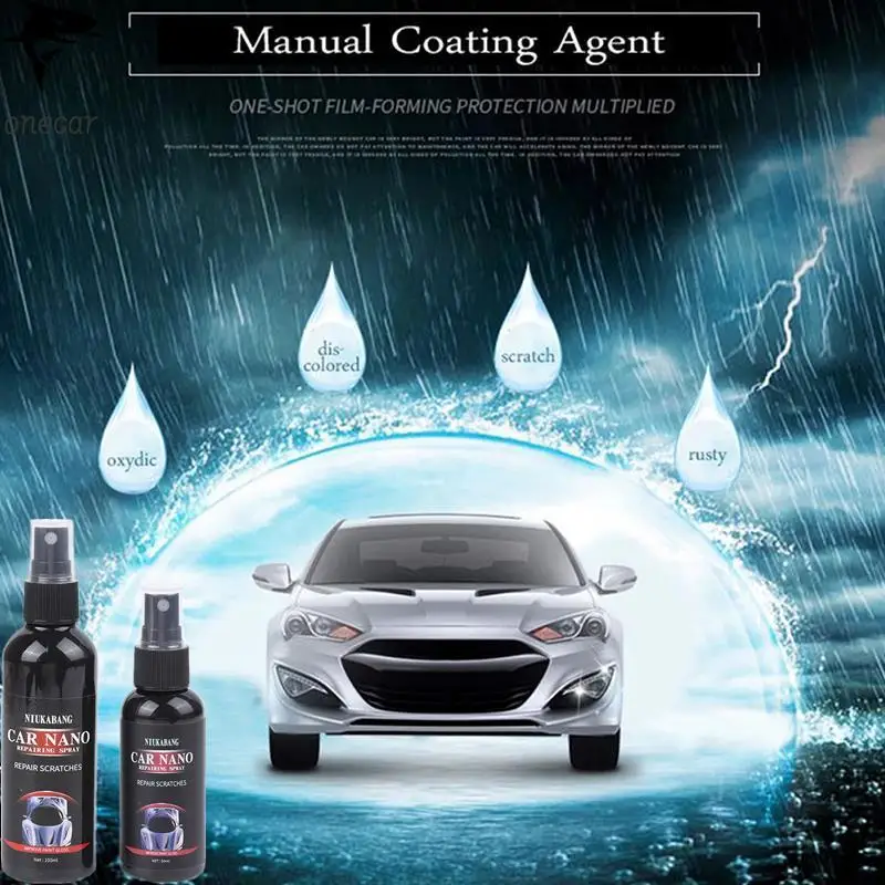 Car Scratch Repair Nano Spray 50/100ml Anti Scratch Hydrophobic Polish Nano Coating Water Displacing Polishing Wax Car Accessori