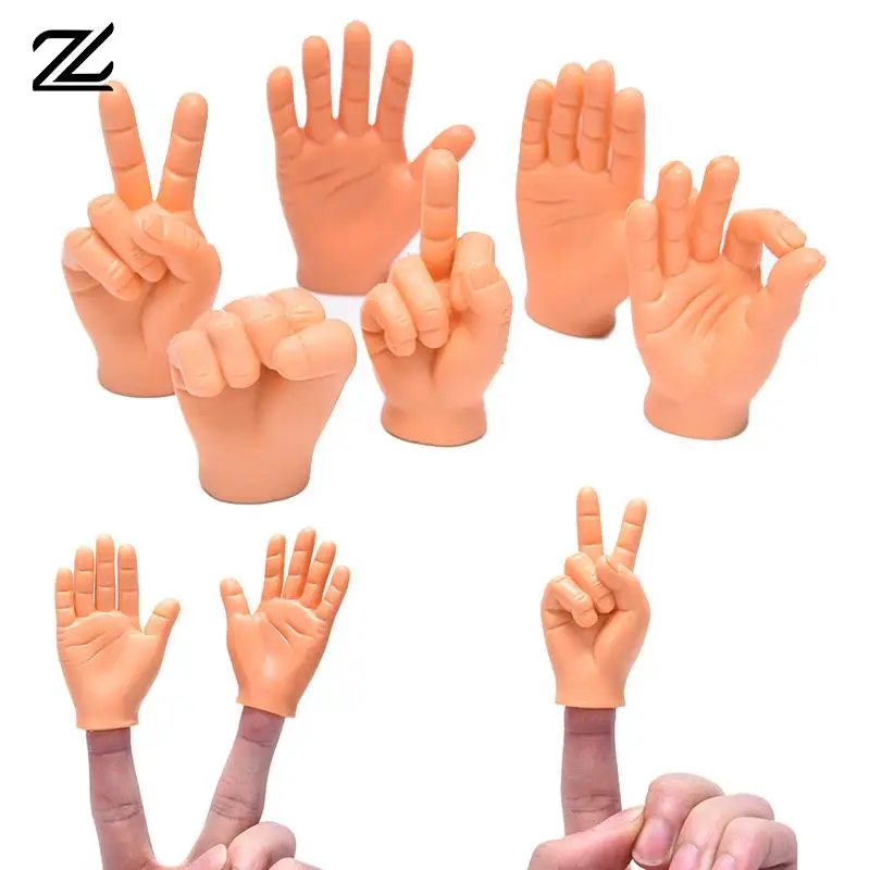

Cat Interactive Funny Gesture Toys Mini Multi-Style Teasing Cat Plastic Finger Human Fake Hand Gloves Pet Toys Supplies