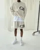 25SS Heavy Fabric Classic CB Logo Jacquard Knit Shorts 1:1 Top Quality Men Women Oversized Black Gray Apricot Breeches 3