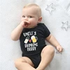 Funny Uncle's/Daddy's Drinking Buddy Print Baby Rompers Cotton Short Sleeve Boys Girls Jumpsuits Summer Infant Bodysuits Gifts 1