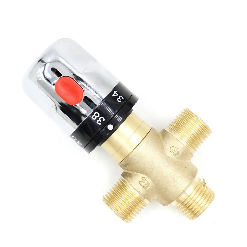 

Thermostatic Mixing Valve Professional Compact Build-in Filter Bathroom Accessories Water Valve Thermostatic Pipeline Valve