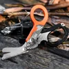 Survival Equipment Trauma Shears Rescue Scissors Tactical First Aid Kit Folding Multitool Paramedic Scissors EDC Hand Tools 1
