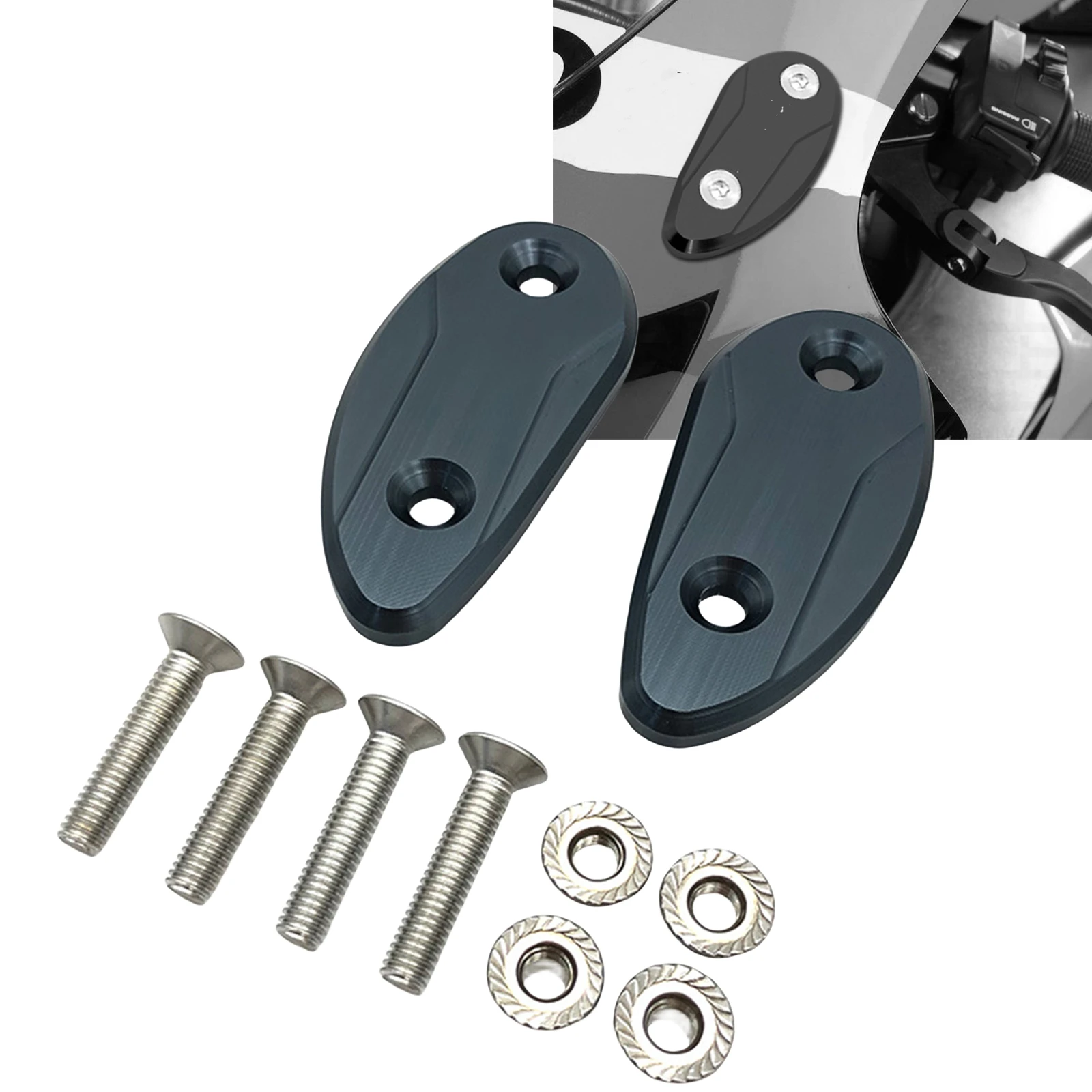 

Мотоциклетные зеркальные блоки Off Base Plates Cover Trim для Honda CBR1000RR 2020-2023