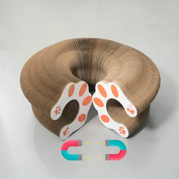 Magic Organ Cat Scratching Board Cat Interactive Toys Foldable Cat Scratching Post Ball Track Cat Grinding Claw Scratching Board 2