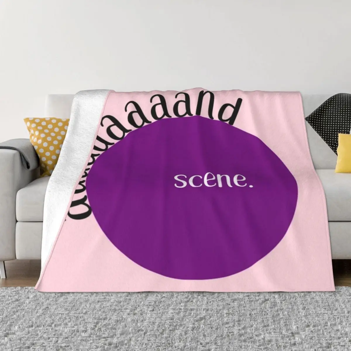 

Aaaand Scene Soft Micro Fleece Blanket Cartoon Portable Great Gift AntiPilling