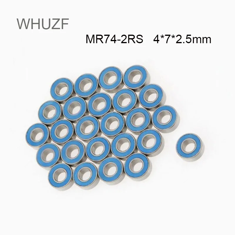 

MR74RS Miniature Bearing 20/50/100PCS 4x7x2.5mm ABEC-5 Hobby Electric RC Car Truck MR74 RS 2RS Ball Bearings MR74 Blue Sealed