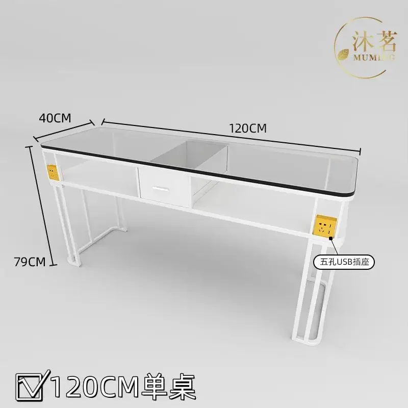 

Salon Reception Desk Nail Table Nail Portable Manicure Pink Tech Mesa Designer Professional Nails Hair Furniture 2024 De Canto