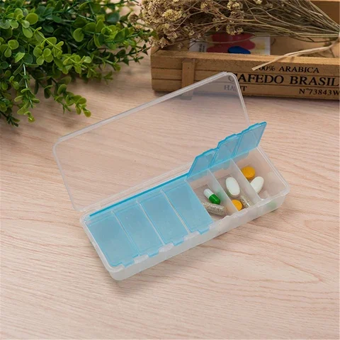 

1Pcs Portable Multicolor Travel Must Seal Kit for Seven Days Drug Storage Box Packing Box for a Week Pills Case
