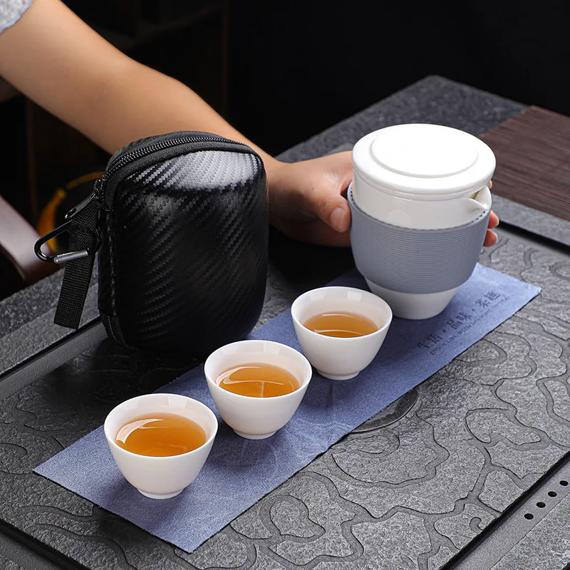 

Tea Set Express Cup Portable Outdoor Tea Making Cup One Pot Three Cups Tea Pot