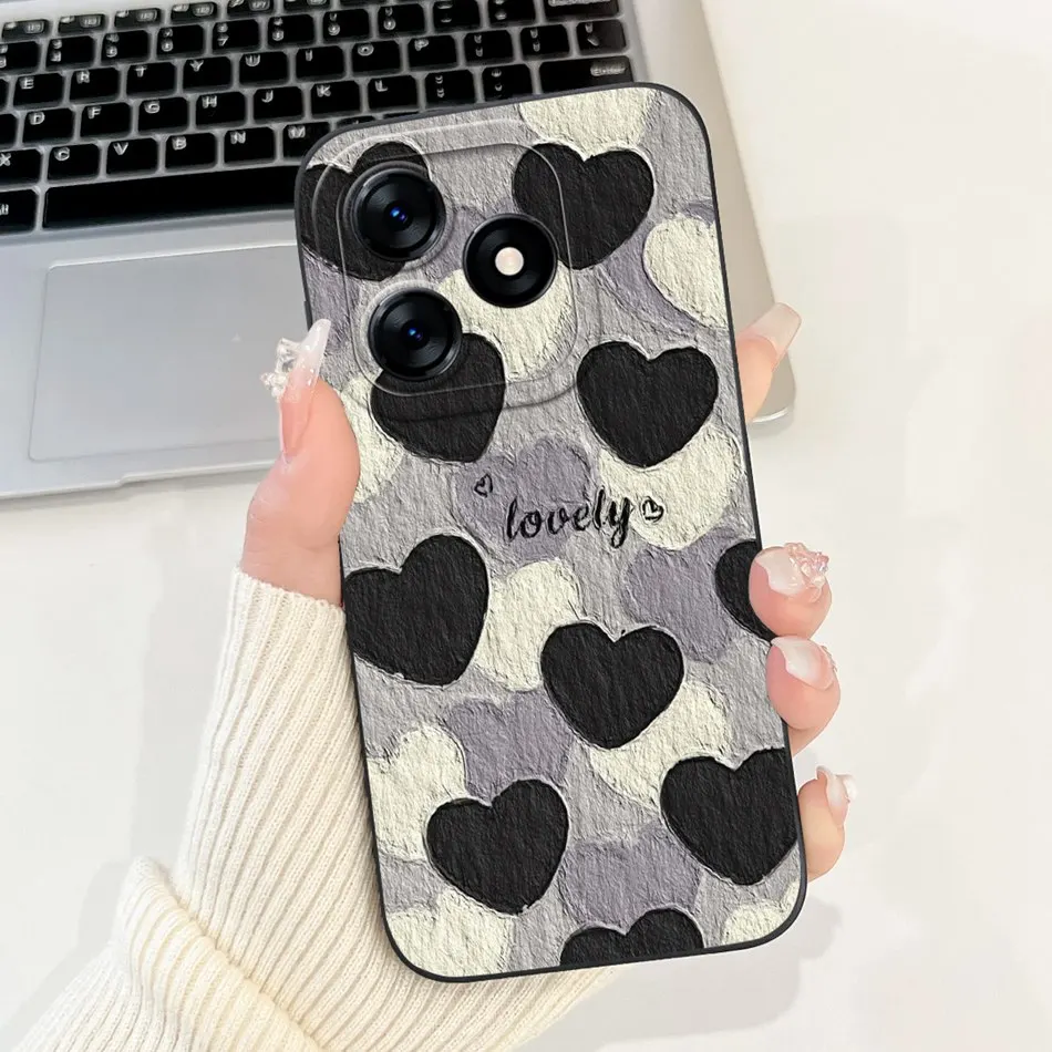 Beautiful Bow Rose Painting Soft Silicone Shockproof Phone Case