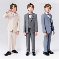 Toddler Classic Boys'Formal Suit Set Kids Formal Outfit Boys Formal Dresswear Vest Set 1