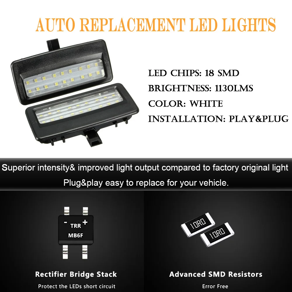 �ڵ��� ���׸��� �� LED ���� ����, 6000K ȭ��Ʈ, BMW 7 �ø��� F01 F02 F03 F04 5 �ø��� F07 F10 F11 ���� ����