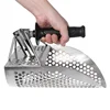 Stainless Steel Sand Scoop for Metal Detecting, Hexahedron 7Mm Holes for Beach Treasure Hunting Hand Held Shovel 4