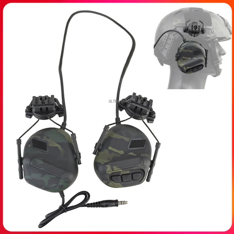 Tactical Headset Airsoft Shooting Gun Range Noise Reduction Headphones Training Team Activities
