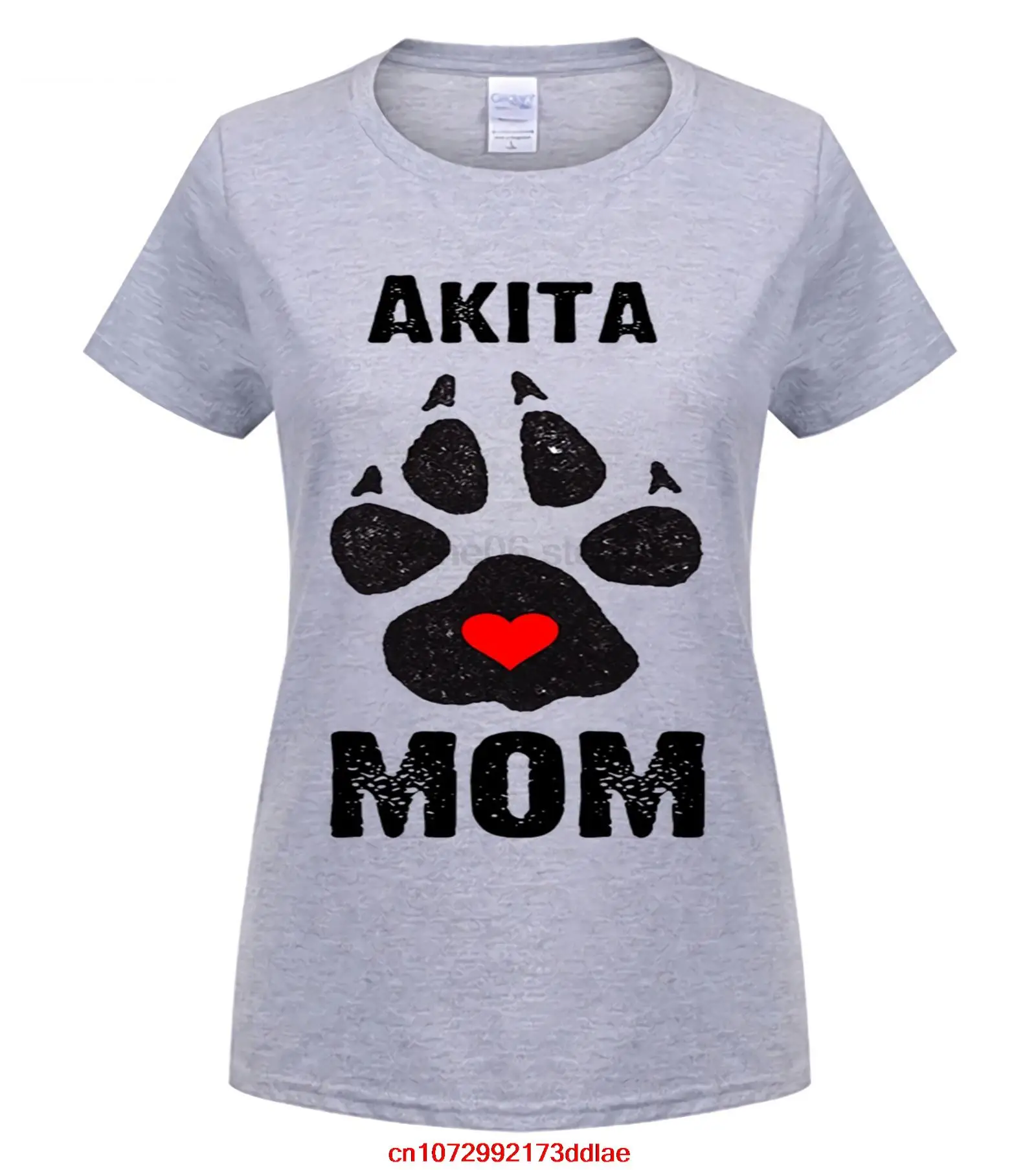 Akita Mom Dog Paws Prints - Akita Camicie Festa Della Mamma Ms. T-Shirt