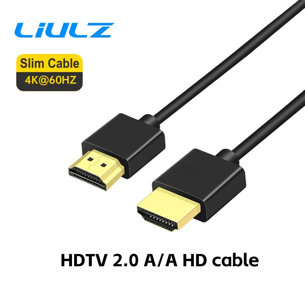 Thin HDTV Cable 4K 2.0 Slim HDTV Male to Male Cord For PC Splitter Switcher Monitor Audio Video Cable 1M 1.5M 2M 3M hdtv adapter cable hdtv cable audio video cable