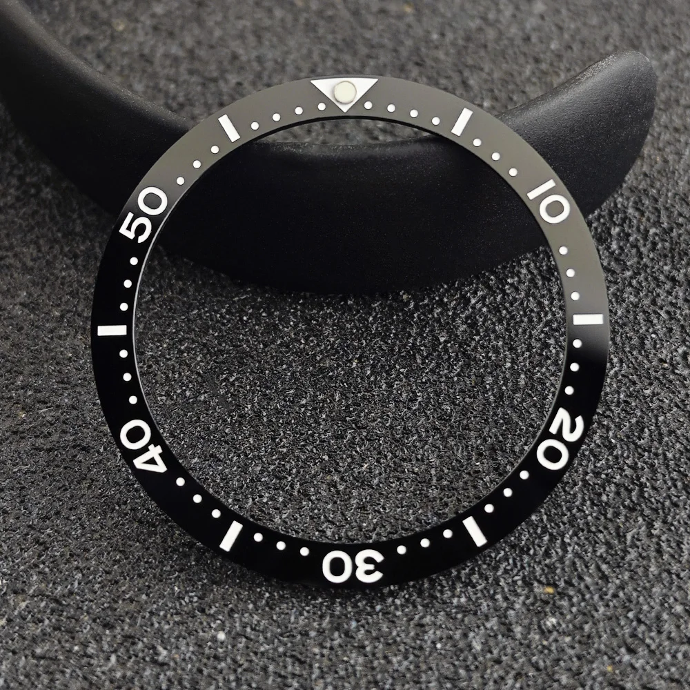 Blue-Green Luminous Ceramic Watch Bezel Insert - Flat Design