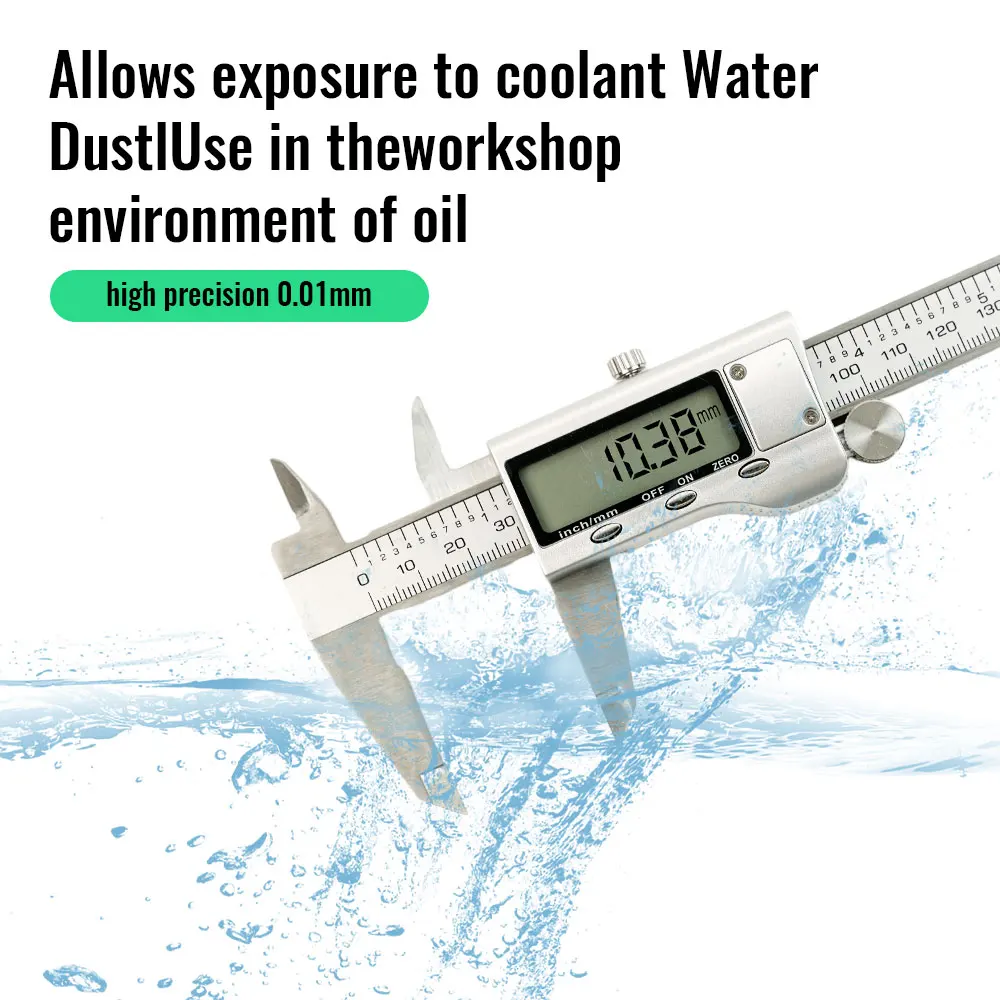 Vernier Caliper Portable 6-Inch 150mm Stainless Steel Electronic Digital Metal Micrometer Measuring