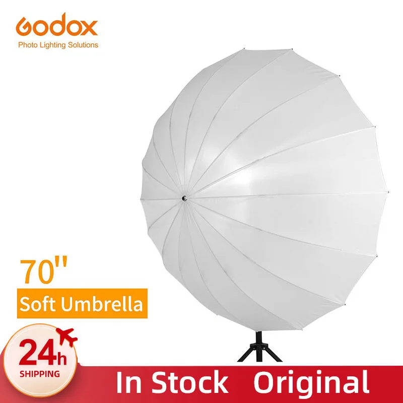 Godox 70 인치 178cm 흰색 반투명 소프트 우산 스튜디오 조명 대형 디퓨저 커버가있는 빛 반투명 우산