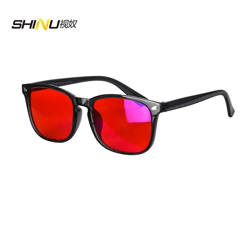 SHINU Schlafbrille mit roten Gläsern, Blaulichtfilterbrille zum besser schlafen in der Nacht, Blaulicht-Schutzbrille, quadratischer TR90-Rahmen – Detail 22