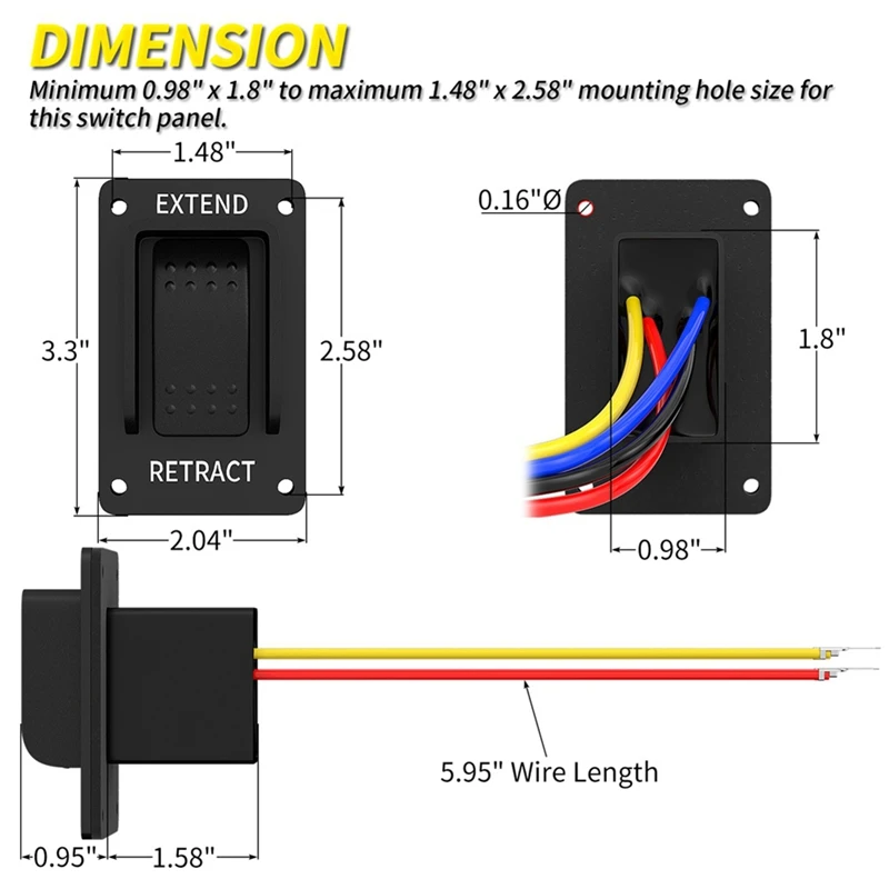 PN-DR Yacht Modification Panel Switch Waterproof Switch Momentary Waterproof RV