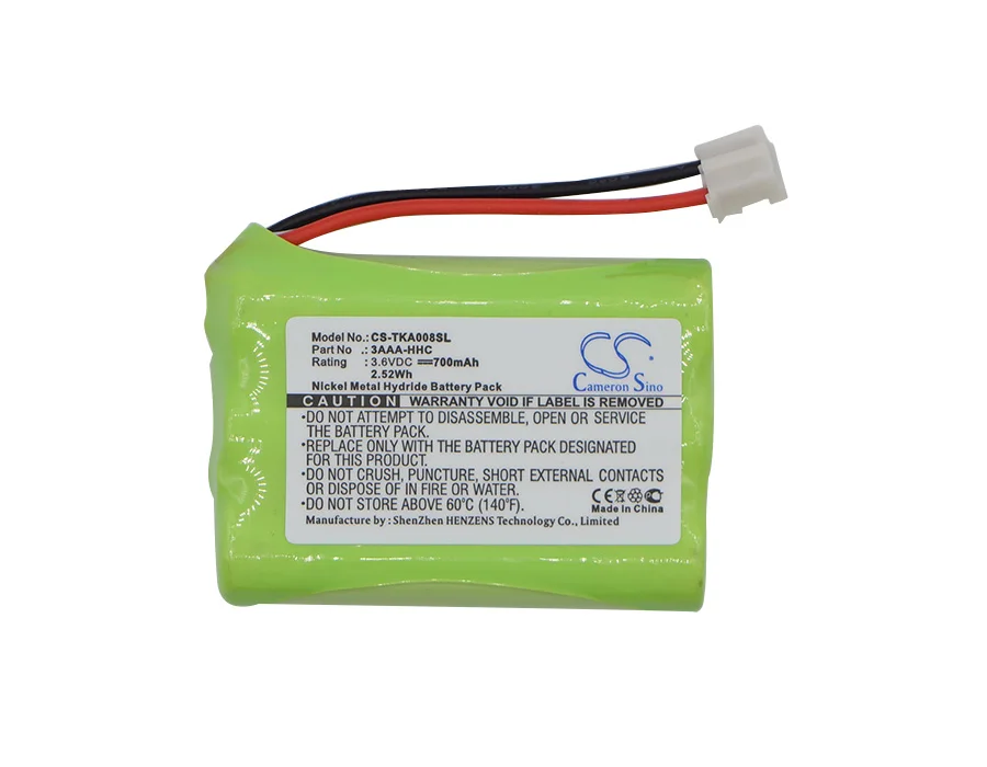 Greenbatterypower Cameronsino 700Mah 3.6V 2.52Wh Altoparlante Ni-Mh Batteria Per Tdk Life On Record A08 , Trek Max , 3Aaa-Hhc