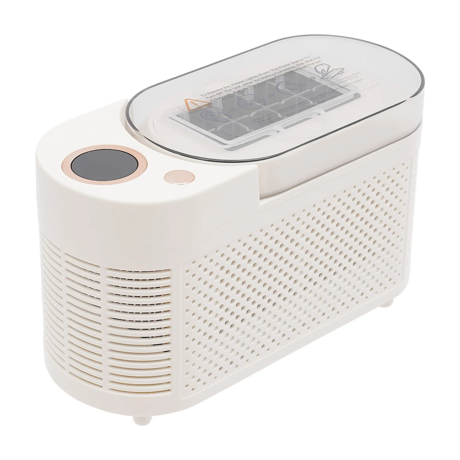 120W Portable Small Ice Maker, Countertop Ice Making Machine 8 Cubes Compact Ice-making for Home/Car/Travel