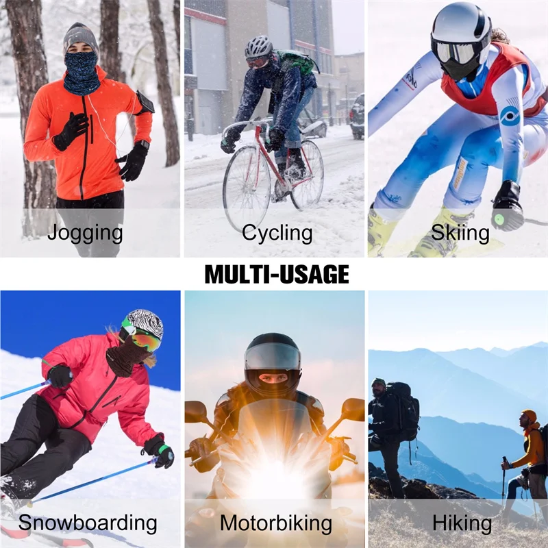 WEST BIKING Windproof Cycling Mask Winter Half Face Mask Ski Sport Headband Neck Warmer Balaclava Men Women Warm Cycling Scarf
