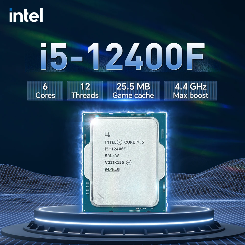 Intel Core i5 12400F 2,5 ГГц 6-ядерний 12-потоковий процесор LGA 1700 65 Вт 10 НМ L3=18 МБ без кулера