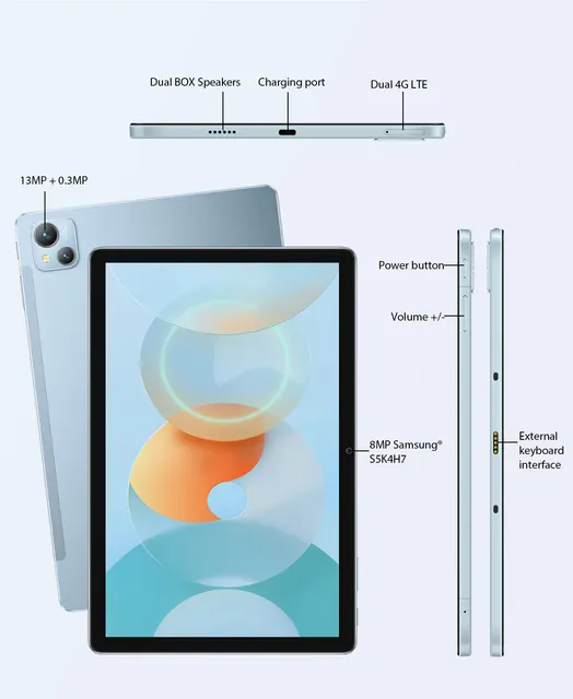 【Światowa premia】 blackview Tab 13 Tablet Pad MTK Helio G85 Octa core 6GB + 128GB 7280mAh 10.1 ''FHD + Display android 13MP Camera 5