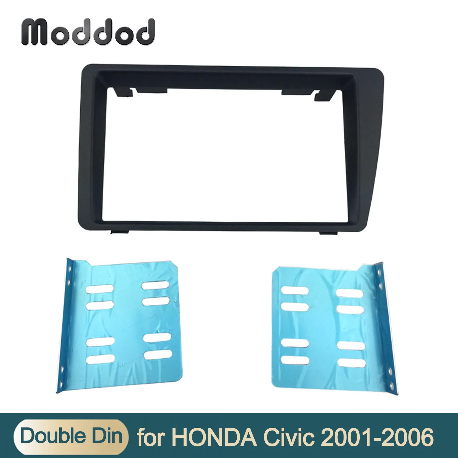 

Double Din Radio Fascia for Honda Civic 01-05 Dash Mount Stereo Panel Trim Kit Installation Adaptor DVD Frame