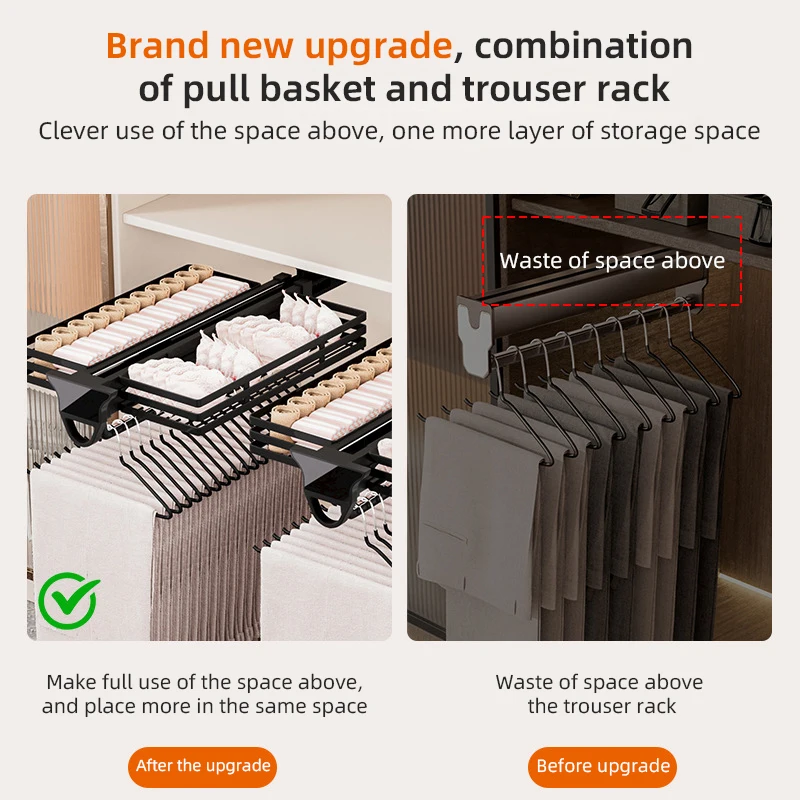 Deluxe Pants & Shelf Hanger – Appendipantaloni E Organizer Multiuso Per Armadio – Facile E Regolabile